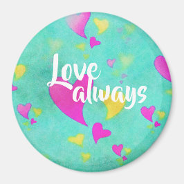 Niedliches Herzmuster Liebe Immer Valentine Magnet