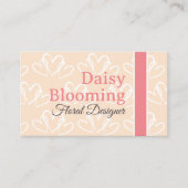 Niedliches Herzmuster Pastel Baby Pink Florist Visitenkarte (Vorderseite)
