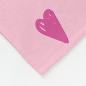 Niedliches Herzmuster - Pink Doodles Fleecedecke (Ecke)
