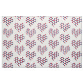 Niedliches Herzmuster Rotes Blau Stoff (Fat Quarter (45,7 x 55,9 cm))