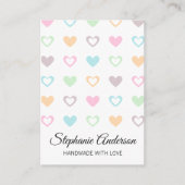 Niedliches Herzmuster Visitenkarte (Vorderseite)