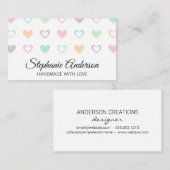 Niedliches Herzmuster Visitenkarte (Vorne/Hinten)