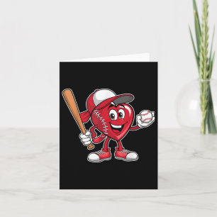 Niedliches Herzspiel Baseball Valentinstag Boys Gi Karte