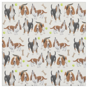 Niedliches Heulendachshund-Jagdhund-Hundegewebe Stoff