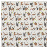 Niedliches Heulendachshund-Jagdhund-Hundegewebe Stoff (Muster)