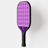 Niedliches Hexagon-Lila Muster Pickleball Schläger (Links)