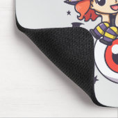 Niedliches Hexenkid zu Halloween Mousepad (Ecke)