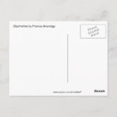 Niedliches Hexenmädchen Halloween Postkarte (Rückseite)