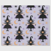 Niedliches Hexenmuster - Augenbrauen mit Sternen, Geschenkpapier (Flach)