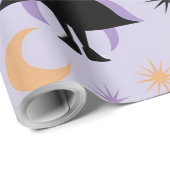 Niedliches Hexenmuster - Augenbrauen mit Sternen, Geschenkpapier (Rolleneckpunkt)