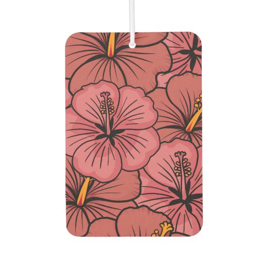Niedliches Hibiskus Autolufterfrischer (Vorderseite)