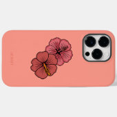 Niedliches Hibiskus Case-Mate iPhone Hülle (Rückseite (Horizontal))