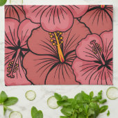 Niedliches Hibiskus Geschirrtuch (Gefaltet)