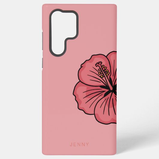 Niedliches Hibiskus Samsung Galaxy Hülle (Rückseite)