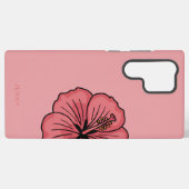 Niedliches Hibiskus Samsung Galaxy Hülle (Rückseite (Horizontal))