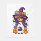 Niedliches Highland Cow Halloween Fleecedecke (Vorderseite)