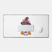 Niedliches Highland Cow Halloween Schreibtischunterlage (Tastatur & Maus)