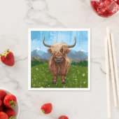 Niedliches Highland Cow-Party Serviette (Beispiel)
