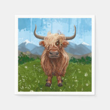Niedliches Highland Cow-Party