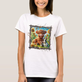 Niedliches Highland Cow Shirt - Cosy Country Farm 