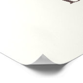 Niedliches Highland Heilige Kuh Winter Baby Duschz Poster (Ecke)