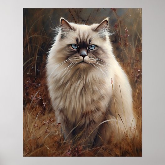 Niedliches Himalayan Cat Art Print Poster (Vorne)