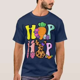 Niedliches Hip Hop Osterfest für Frauen Girls Leop T-Shirt