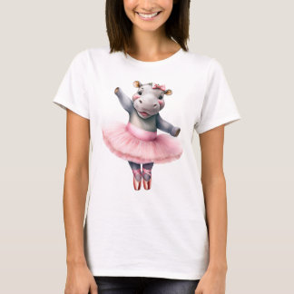 Niedliches Hippie Ballerina Tanzballett T-Shirt