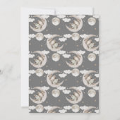 Niedliches Hippo auf der Mond-Babydusche Einladung (Rückseite)