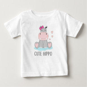Niedliches Hippo Baby T-shirt