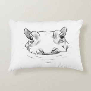 Niedliches Hippo Dekokissen