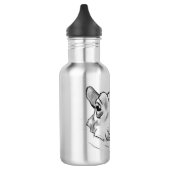 Niedliches Hippo Edelstahlflasche (Links)