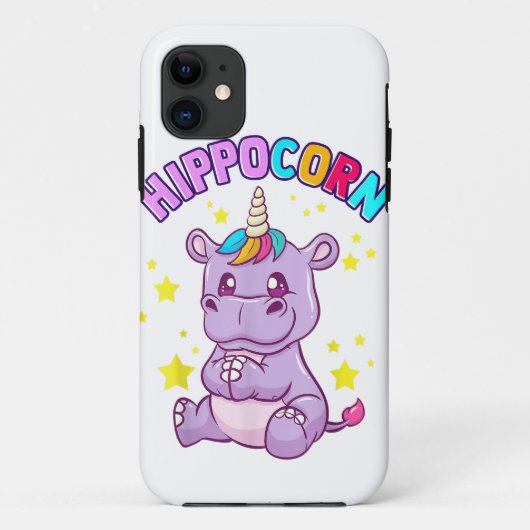 Niedliches Hippo Funny Cartoon Handy Case für iPho (Rückseite)