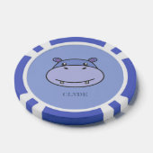 Niedliches Hippo-Gesicht Pokerchips (Einzeln)