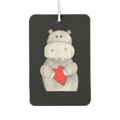 Niedliches Hippo-Hippopotamus-Holz| Liebe Hippo Autolufterfrischer (Vorderseite)