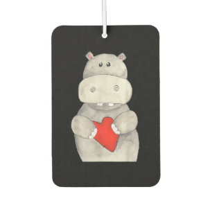 Niedliches Hippo-Hippopotamus-Holz  Liebe Hippo Autolufterfrischer