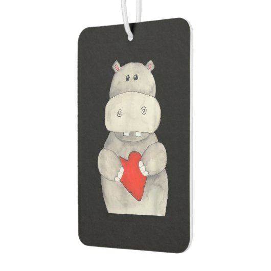 Niedliches Hippo-Hippopotamus-Holz| Liebe Hippo Autolufterfrischer (Links)