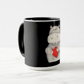 Niedliches Hippo-Hippopotamus-Holz| Liebe Hippo Tasse (Vorderseite Links)
