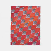 Niedliches Hippo in Weihnachtsmannmütze Muster auf Fleecedecke (Vorderseite)