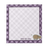 Niedliches Hippo; Lila Notizblock (Vorderseite)