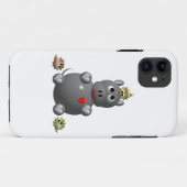 Niedliches Hippo mit Hamstern Case-Mate iPhone Hülle (Rückseite (Horizontal))