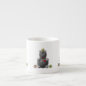 Niedliches Hippo mit Hamstern Espressotasse (Vorderseite)