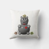 Niedliches Hippo mit Hamstern Kissen (Rückseite)
