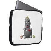 Niedliches Hippo mit Hamstern Laptopschutzhülle (Vorne Rechts)