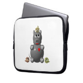 Niedliches Hippo mit Hamstern Laptopschutzhülle (Vorderseite Links)