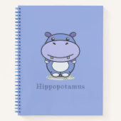 Niedliches Hippo-Notebook Notizblock (Vorderseite)
