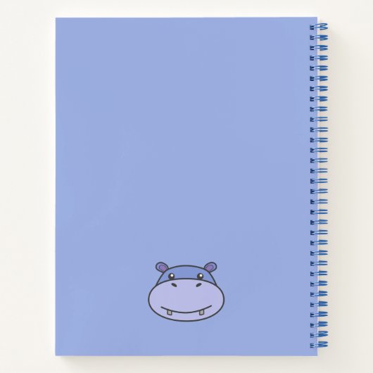 Niedliches Hippo-Notebook Notizblock (Rückseite)