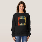 Niedliches Hippo-Tier Sweatshirt (Vorne ganz)
