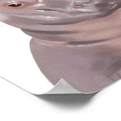 Niedliches Hippo-Zeichnend Kinderplakat Poster (Ecke)