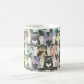 Niedliches Hipster-Katzen-Muster Kaffeetasse (Mittel)